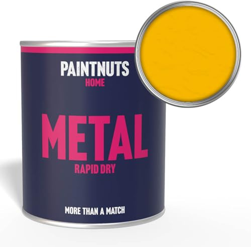 Paintnuts Yellow (RAL-1021) Rapid Dry Metal Paint, Matt Finish 500ml