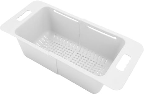 Bnineteenteam Paquet de 2 Paniers de Congélateur Coffre Réglables, Bacs de Rangement Extensibles en PP avec Poignée, Rangement Polyvalent de 15,7 à 20,5 Pouces pour Congélateurs Coffres (WHITE)