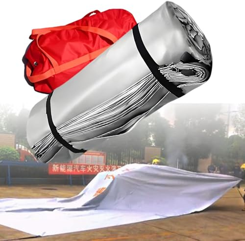 ExoticaBlend Manta Ignífuga para Coche, Manta Extintora Grande de Emergencia para Accidentes de Vehículos Eléctricos/de Gasolina, Mantas Extintoras Resistentes al Calor 6x9m