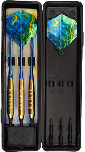 BEST SPORTING Dartpfeile Typhoon - Softdarts Set (3 Stück) – Messing Barrel, Aluminium Schaft, Polyester Flights, Nylonspitzen – Inkl. Slimline-Etui – 14 g