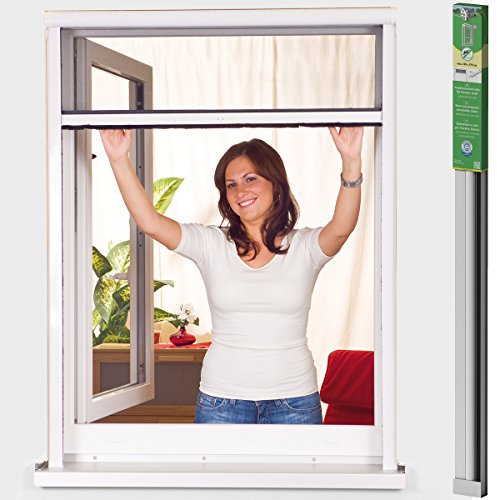 easy life Insektenschutzrollo greenLINE Alu Rollo Fliegengitter Fenster mit Alurahmen und hochwertigem Fibergalsgewebe individuell kürzbar, Größe:125 x 170 cm