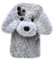 UnnFiko Super Cute Teddy Dog Fluffy Fur Case Compatible with iPhone 7 Plus/iPhone 8 Plus, Fuzzy Furry Warm Plush Soft TPU Winter Case Protective Covers (Teddy Grey, iPhone 7 Plus / 8 Plus)