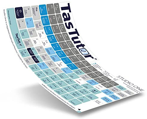 TasTutor Tastatur Aufkleber für Studio One | Tastaturaufkleber deutsch für Windows und MAC, Tastaturbefehle für Audio Software, Shortcuts für Laptop, Tastatur-Sticker für Keyboard
