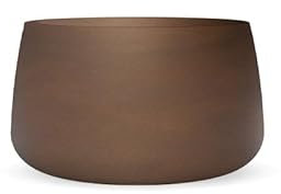 MOOVERE Vaso di fiori in moderno colore opaco, in polietilene, leggero, resistente, per piante e fiori (80 cm, bronzo)