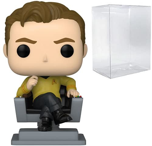 Star Trek: The Original Series - Captain Kirk in Chair Funko Pop! Vinyl Figure (Bundled with Compatible Pop Box Protector Case)