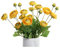 GLSATEMAN Künstliche Ranunkel aus Seide, Persisch, 5 Stück, für Herzdekoration, Hochzeitsblumen, Blumenarrangements, DIY-Projekt, Heimdekoration (Gelb)