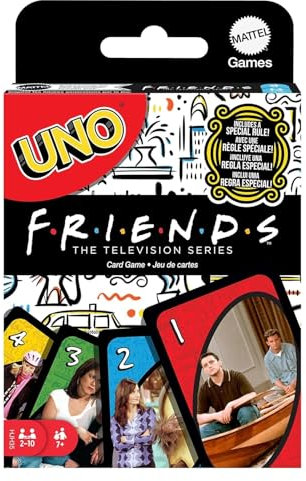 UNO Friends Sammlerstücke, inspiriert von der TV-Serie, Familie, Erwachsene und Partyspielabend | 2 bis 6 Spieler