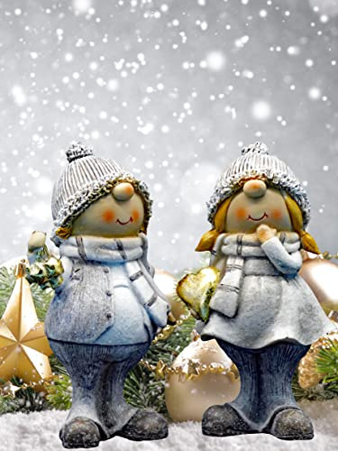 Pommerntraum ® | 2-er Set!!! Dekofiguren Sammlerfiguren Weihnachtsfiguren Weihnachtsdekoration Winterkinder