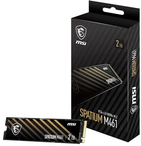 MSI SPATIUM M461 PCIe 4.0 NVMe M.2 2TB SSD Interno PCIe Gen4 NVMe (SPATIUM M461 PCIe 4.0 NVMe M.2 2TB)