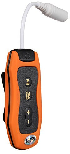 AutoSwan 8GB MP3 Player Swimming Underwater Diving Spa + FM Radio Waterproof Headphones Orange