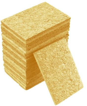Soldering Sponge,20 pcs Iron Cleaner Pads Welding Soldering Iron Sponge Soldering Tip Cleaning Sponge Soldering Iron Cleaner,for Solder, Car, Household, Yellow,51 * 36 * 3mm