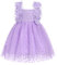 IMEKIS Bambini Bambino Ragazza Compleanno Vestito Senza Maniche Fiore A Costine Maglia Volant Tulle Abito Principessa Cuore Stampa Abito Da Sole, Lilla, 18-24 Mesi