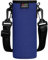 Nuovoware Trinkflaschenhalter, 750ml Premium Neopren Tragbare Isolierte Trinkflaschenhalter Tasche mit Verstellbarem Schultergurt, Edelstahl, Glas- / Plastikflaschen, Großformat - L, Dunkelblau