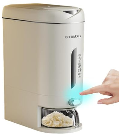 Distributeur de Riz, Seau à riz, écipient de stockage cuisine de 10L/20L, seau riz étanche l'humidité, Boite Rangement Plastique Seau Alimentaire Organisateur Cuisine, l'organisation du riz domestique