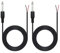 Riertostng 6.35mm Plug to Bare Wire Open End Audio Cable 6FT, Mono 1/4 inch Jack Connector Adapter, for Speaker, Microphone Replacement (2Pcs)