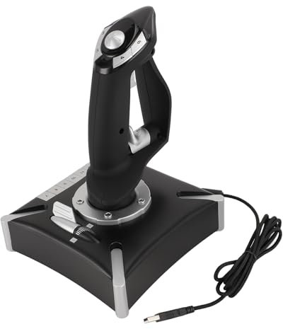 Controlli del Simulatore di Volo, Doppi Motori a Vibrazione, Joystick del Controller del Simulatore di Volo a 3 modalità, Funzioni Chiave 16x3, Joystick a 4 assi. Compatibile con