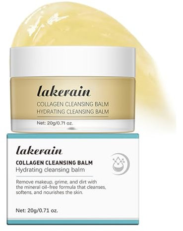 Kollagen-Reinigungsbalsam, Make-up-Entferner, Gesichtsreiniger, feuchtigkeitsspendend und feuchtigkeitsspendend, natürliches porentiefe Reinigungsöl, Augen-Make-up-Entferner, Vitamin E und Sheabutter,