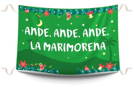 Balconeras de Navidad de Villancico. Decoración navideña y colgaduras divertidas de Navidad. Reposteros navideños para decorar balcones impresos en tela mate. Medidas 100 x 70 cm.