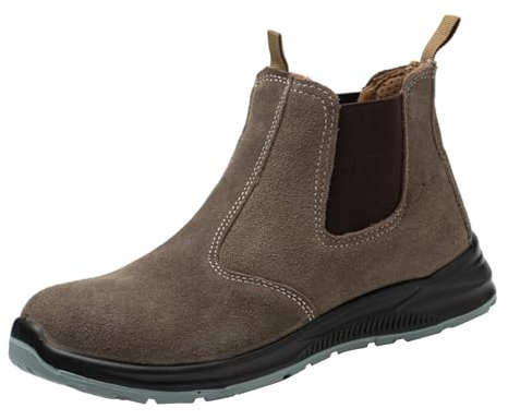 generisch Stivali antinfortunistici da uomo, leggeri di sicurezza, da uomo, donna, impermeabili, con puntale in acciaio, scarpe da corsa, scarpe da ginnastica, giallo., 43 EU
