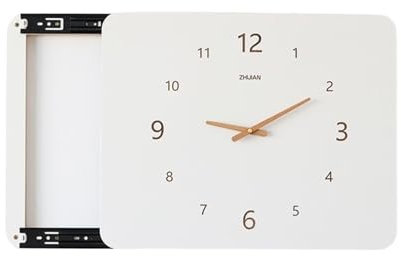 TYNXK Meter Cover Electric Meter Box Occlusion Clock, Modern Simplicity, Home Hanging Clock, Electric Distribution Box, Decorative Painting(Right sliding door,Horizontal-60x40cm)