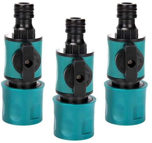 Lot de 3 connecteurs de tuyau d'arrosage pour tuyau d'arrosage Hozelock - Raccord de valve d'arrêt de jardin