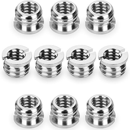 Anwenk Camera 1/4-20 to 3/8-16 Reducer Bushing Convert Screw Adapter for Tripod,Monopod, Ballhead, Stand and Video light DSLR SLR (10 Pack)
