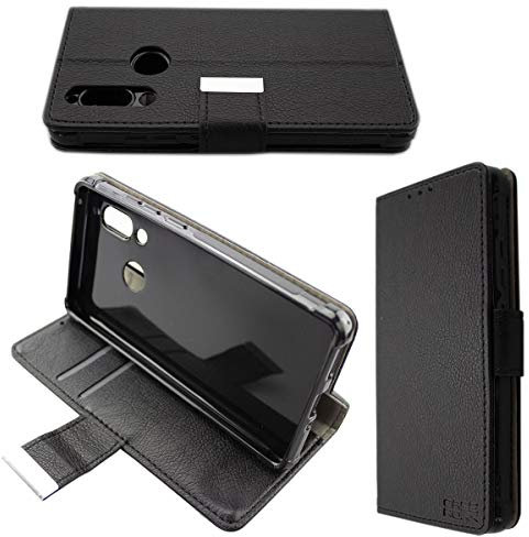 caseroxx Bookstyle Handytasche für Sharp Aquos D10 in schwarz – Klapphülle aus Kunstleder mit Kreditkartenfächern, Magnetverschluss, Standfunktion & Rundumschutz für Display und Gehäuse