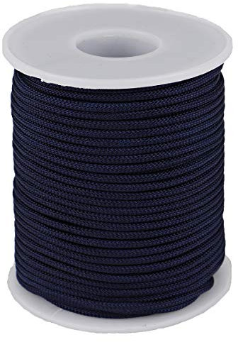 Corda di Filo di Nylon con Filo per Spago per Gioielli con Bracciale per Collana (2mm-98feet, Blu scuro)