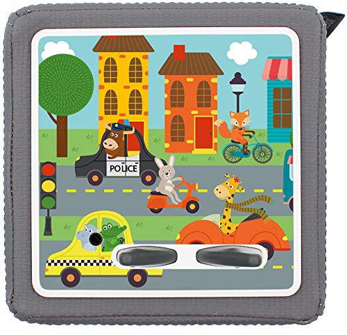 yabaduu Schutzfolie Schutzcover für Toniebox passgenau selbstklebend kindgerecht Folie Zubehör für Kinder Spielzeug (Y031-21 Polizei, Ohne Wunschname)