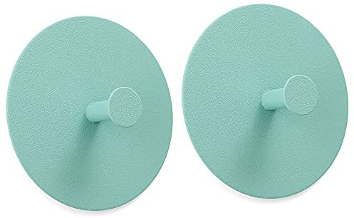 trand Wandhaken 2er-Set selbstklebend Handtuchhaken Garderobenhaken in skandinavischem Design, ohne Bohren - blue