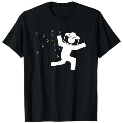 Beekeeper Chased by Bees Funny Running Beekeeper T-Shirt