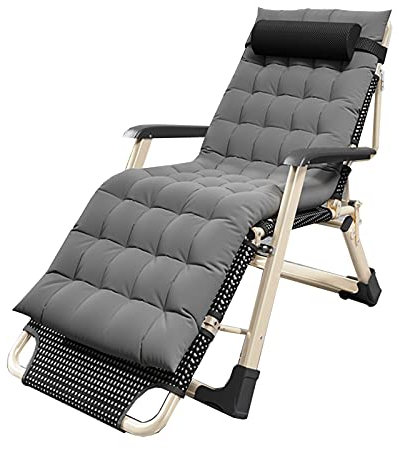 Liegestuhl Juan Tragbar Im Freien Klappbarer Loungesessel Büro Einstellbar Rückenlehnenstuhl Sommer Camping Bett Gartenstrand Kopfstütze Und Kissen (Color : D)