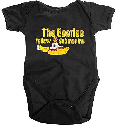 The Beatles Schlafstrampler Yellow Submarine Logo and Sub offiziell 0 to 24