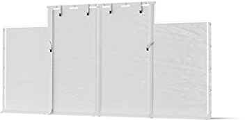 DAS COMPANY Eingangsplane PVC 2Stck. 2x4m Weiß - Pavillon - Plane Wasserdicht - Zeltgarage - Zeltplane - Abdeckplane Wasserdicht - Lagerzelt - Gartenhaus