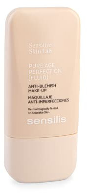 Sensilis Pure Age Perfection Make-up 8 Stunden lang anhaltend, gegen Hautunreinheiten, für fettige Haut und Akne, Farbton 01 Beige, 30 ml