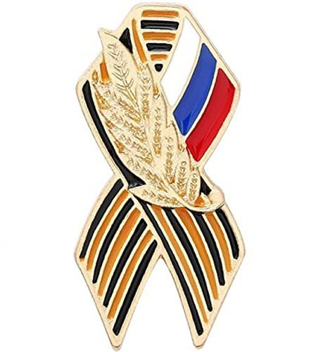 Russische Brosche Pin Ribbon Ohr Von Weizen Russische Flagge Saint George Victory Day Broschen Revers Pin Abzeichen Festliche Geschichte Erinnerungssymbol Zeichen Geschenke