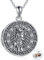 YFN Heiliger Christophorus Medaillon Halskette Sterling Silber Sankt Christophorus Foto Anhänger Religiöser Schmuck Geschenke für Damen Herren