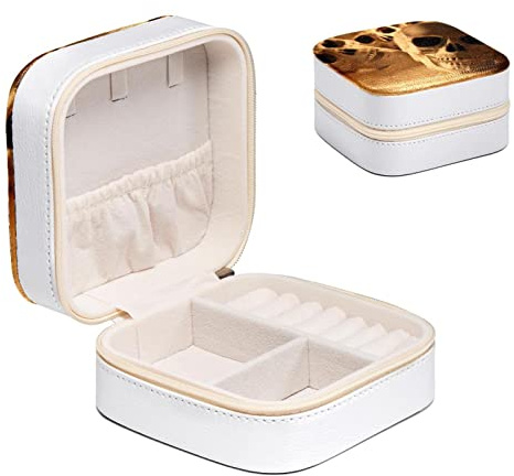 Diusye Pintura mural de bicicletas Joyero pequeño para anillo, arete, collar, pulsera, joyero de viaje, organizador de almacenamiento para mujeres y niñas, regalos