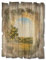 ARTland Wanddeko Bild aus Holz Holzbild vintage Deko 30x40 cm Torbogen Tontöpfe Zitronenbaum Wiese Zypressen Toskana Rustikal T4AK