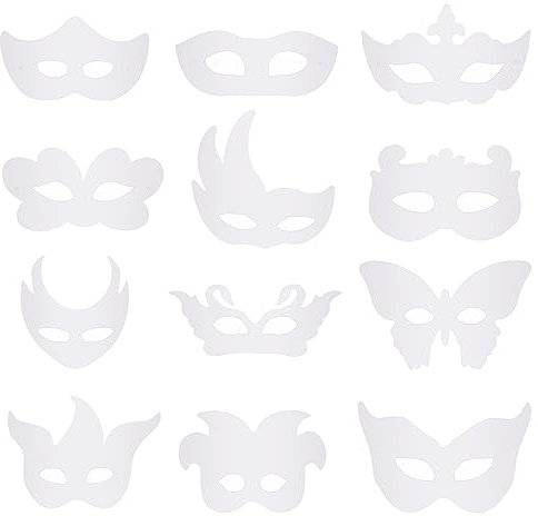 HONGXIN-SHOP Kinder Tiermasken Blanko Masken Partymasken für Halloween Weihnachten Geburtstag Bühnenaufführungen Thema Party Carnival 24 Stücke
