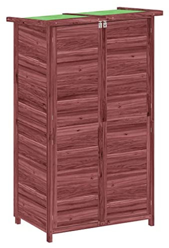 Tidyard Geräteschuppen Gartengeräte Gerätehaus Gartenwerkzeuge Lagerschuppen Holzhaus Schuppen Gartenschuppen Gerätehäuser Gartenhauses 83 x 57 x 140 cm (B x T x H) Massives Kiefernholz, Sperrholz