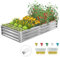 UDPATIO Hochbeet aus Metall,180x90x30 cm Zink-Aluminium Freistehendes Hochbeete für Garten und Balkon, 485 L Pflanzkasten für Garten, zum Anbau von Gemüse, Blumen und Obst, Silber