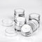 Creme Spender 4 Stück 30ml Airless Pumpspender Creme Kunststoff Vakuum Kremen Behälter Pump Leer Container Refillable Cremespender Cremedose zum Drücken für Creme Lotion,Reise,Home Verwendung