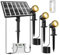 MEIKEE Faretti Solari Esterno, 3 in 1 Faretto Solare LED da Esterno Impermeabili IP66,5000mAh Luci Solari Giardino Telecomando 2500K-6500K Dimmerabile 3 Luminosità 3 Modalità per Patio Prato Alberi
