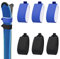 BOXOB 6pcs Sangles Fixation Skis, 48,4x5,4cm Bandoulières Ski avec Coussinets Protection Réglables Ruban Fixation Skis Attache Ski Rangement pour Planches Ski Sports d'hiver Accessoires (2 Couleurs)