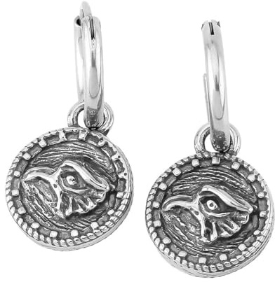 Herren Edelstahl Adler Ohrringe - Nordische Wikinger Adler Anhänger Ohrhänger - Handgemachte Vintage Leichte Mode Tier Amulette Tropfen Ohrringe Schmuck