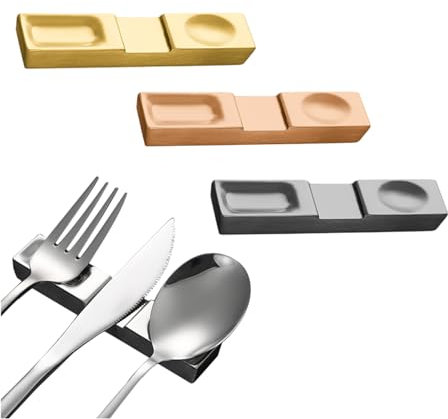 RobustWeg Edelstahl 304 MesserbäNkchen,StäBchen Kissen,StäBchenhalter,EssstäBchen Rests FüR Esstisch,FüR Verschiedene Essensszenen,Es Kann Als Dekoration Auf Dem Esstisch Verwendet Werden