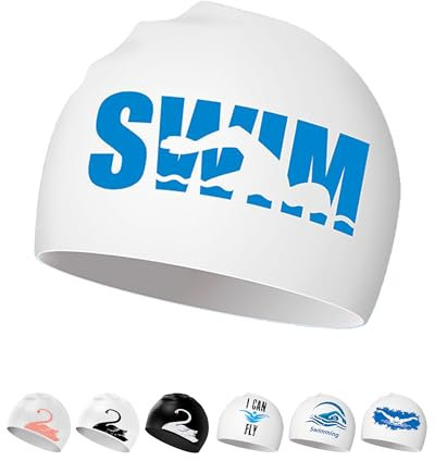 Cuffia Piscina - Cuffia Nuoto Silicone Donna Uomo Adulti Adolescenti con Capelli Lunghi/Corti