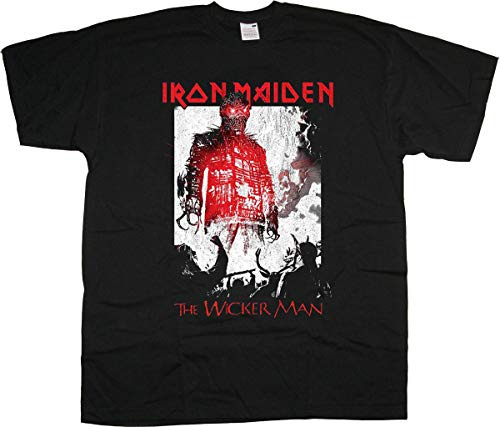 Iron Maiden The Wicker Man Smoke Official Tee T-Shirt Mens Unisex (X-Large) Black