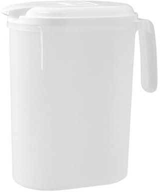 Brocca Per Acqua Con Porta Del Frigorifero Con Manico Brocca In Plastica Senza BPA Con Coperchio, Brocca Per Succhi Trasparente Perfetta Per Preparare Tè E Succhi, 1,8 L / 2,5 L